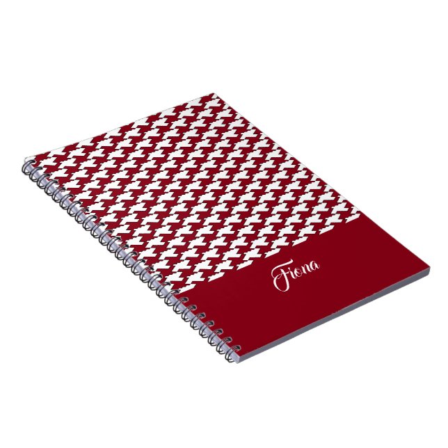 Carnet Monogramme motif de base rouge et blanc (Côté Droit)