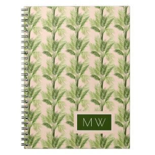 Carnet Monogramme Oasis intérieure Motif Palm Tree