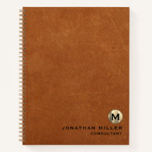 Monogramme or en cuir simple