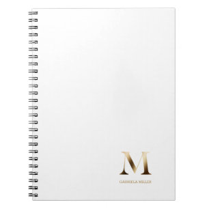 Carnet Monogramme or simple   BLANCHE