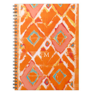 Carnet Monogramme Orange Tribal II
