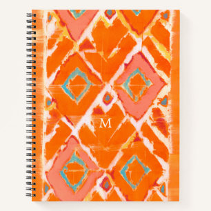 Carnet Monogramme Orange Tribal II