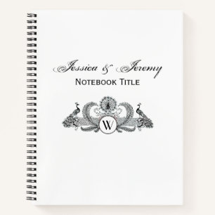Carnet Monogramme Paons Vintage