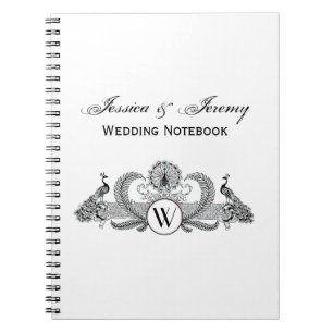 Carnet Monogramme Paons Vintage