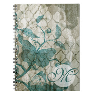Carnet Monogramme papillons arabes V