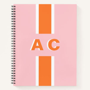 Carnet Monogramme personnalisé de la fête de mariage rétr