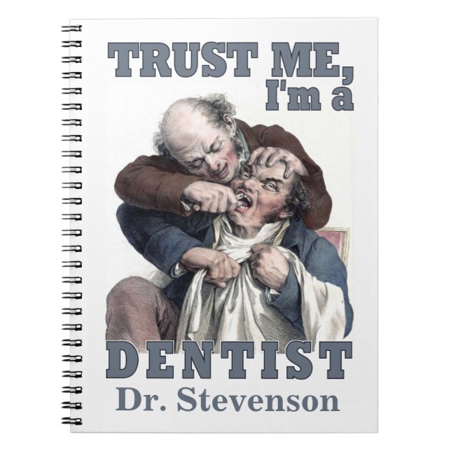 Carnet monogramme personnalisé DENTIST humour (Devant)