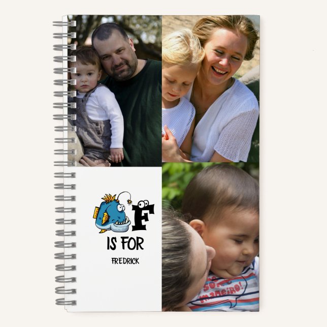 Carnet monogramme personnalisé F est pour l'illustration  (Recto)