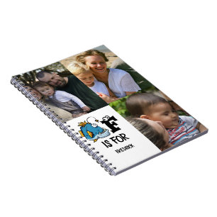 Carnet monogramme personnalisé F est pour l'illustration 