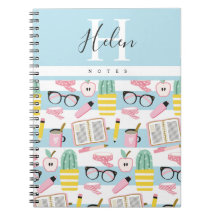 Monogramme personnalisé fille école Noteboo joyeux