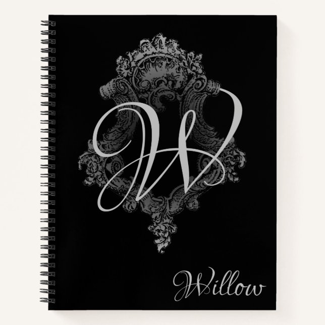 Carnet Monogramme personnalisé initial (Devant)