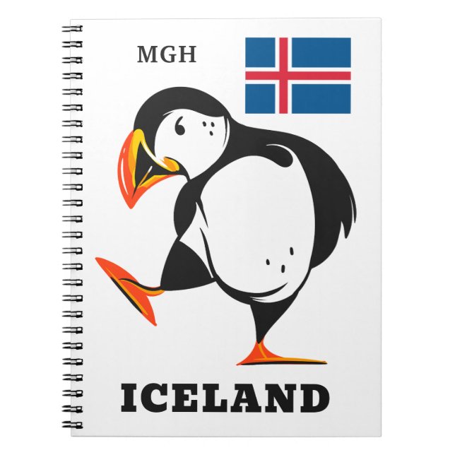 Carnet Monogramme personnalisé Islande (Devant)