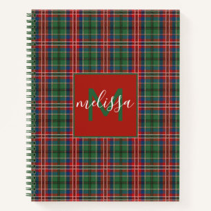 Carnet Monogramme personnalisé MacCulloch Tartan Plaid