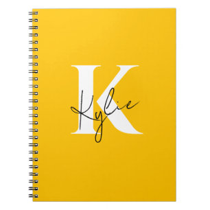 Carnet Monogramme personnalisé moderne et dynamique -