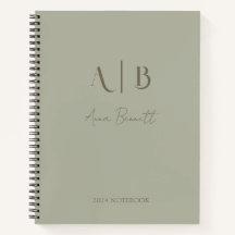 Monogramme personnalisé moderne Initiales Nom Dust