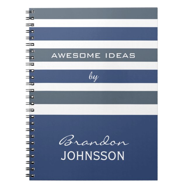 Carnet monogramme personnalisé Motif (Devant)