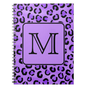 Carnet Monogramme pourpre de coutume d'empreinte de