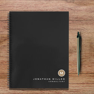 Carnet Monogramme professionnel Black Gold