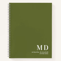 Monogramme professionnel Initial Olive Green