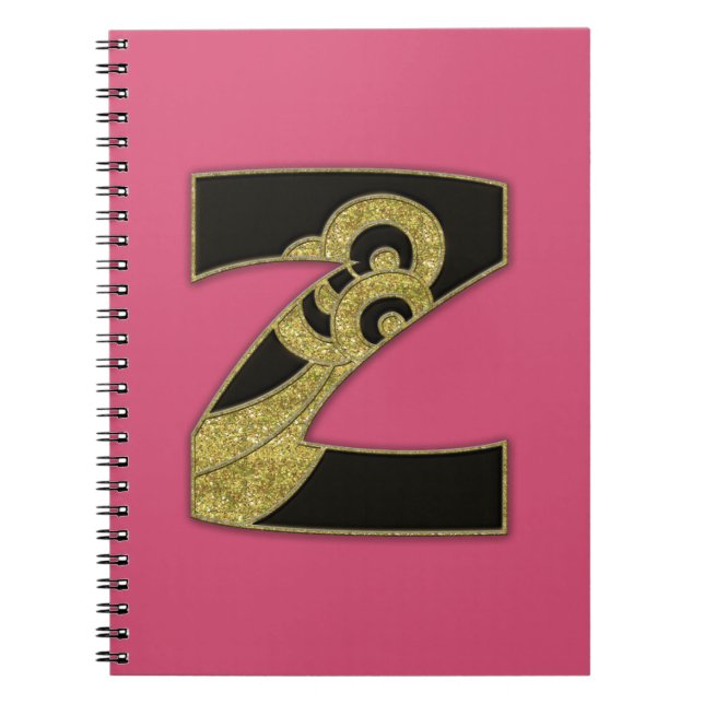 Carnet monogramme rétro - Z (Devant)