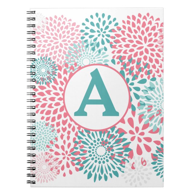Carnet Monogramme rose (Devant)