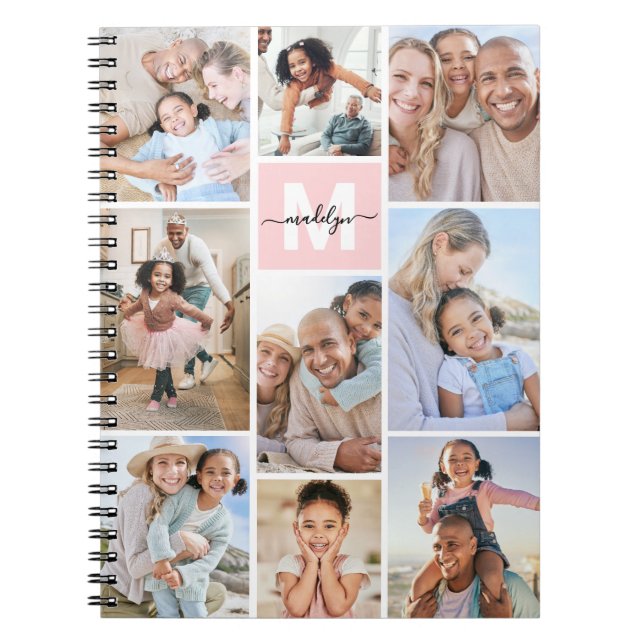 Carnet Monogramme Rose Fard Photo (Devant)