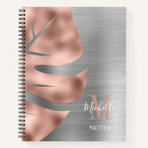 Carnet Monogramme Rose Gold Gris