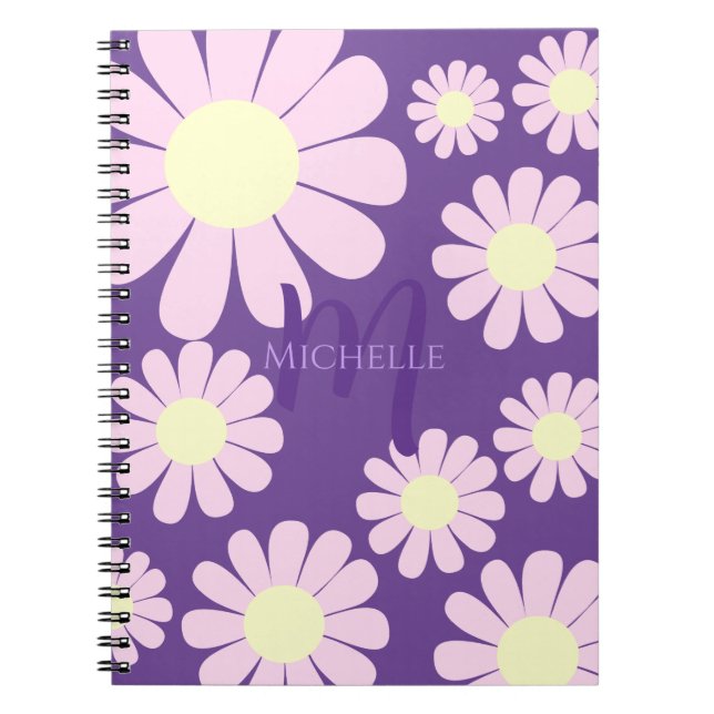 Carnet Monogramme rose pâle (Devant)