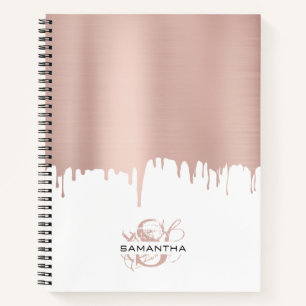 Carnet Monogramme Rose tendance Pink Gold