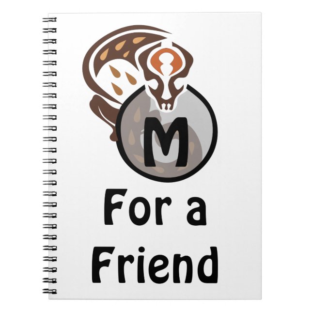 Carnet Monogramme tribal malaisien de chat Gecko (Devant)