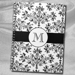 Carnet Monogramme Vintage Floral Damask