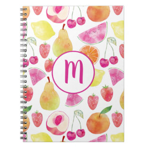 Carnet Monogramme Watecolore Fruit