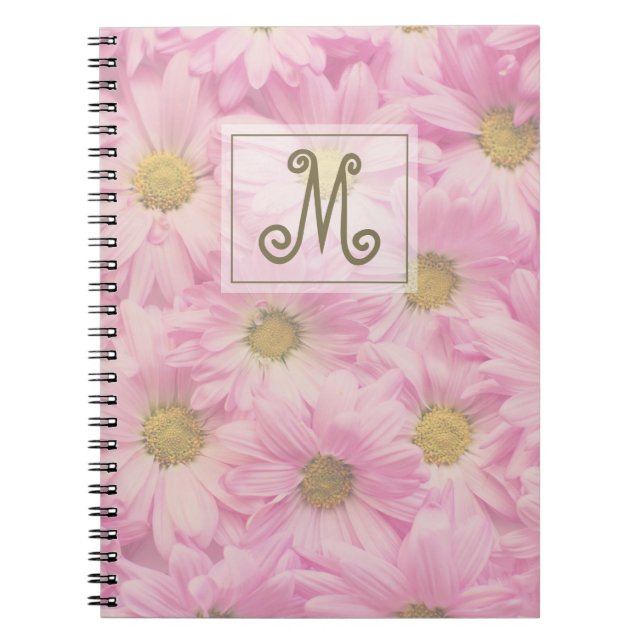 Carnet Monogrammes rose pâle - photo (Devant)