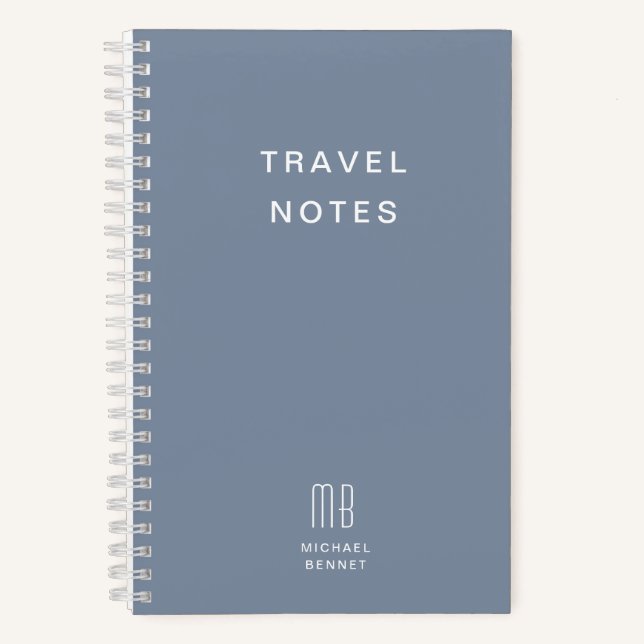 Carnet Monographie bleu foncé moderne (Recto)
