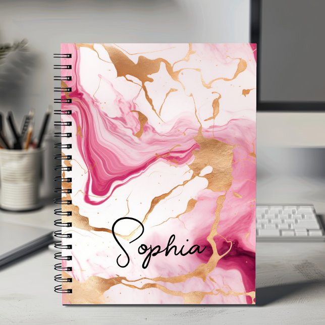 Carnet Monographie d'art en marbre rose pâle rose (Créateur téléchargé)