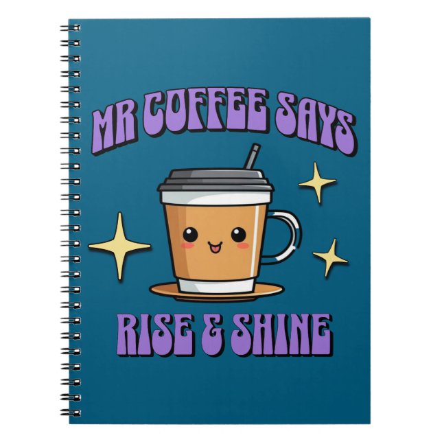 Carnet Monsieur Café Dit Réveillez-Vous (Devant)