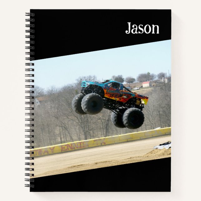 Carnet Monster Truck Personnalisé (Devant)
