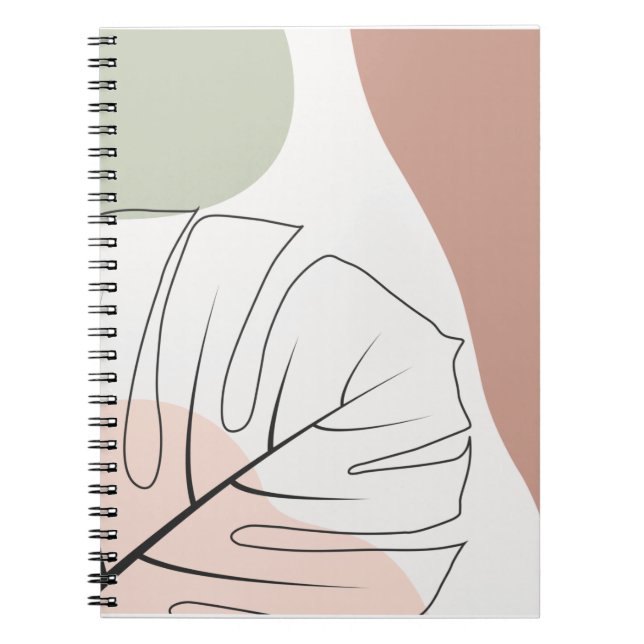 Carnet Monstera minimaliste (Devant)