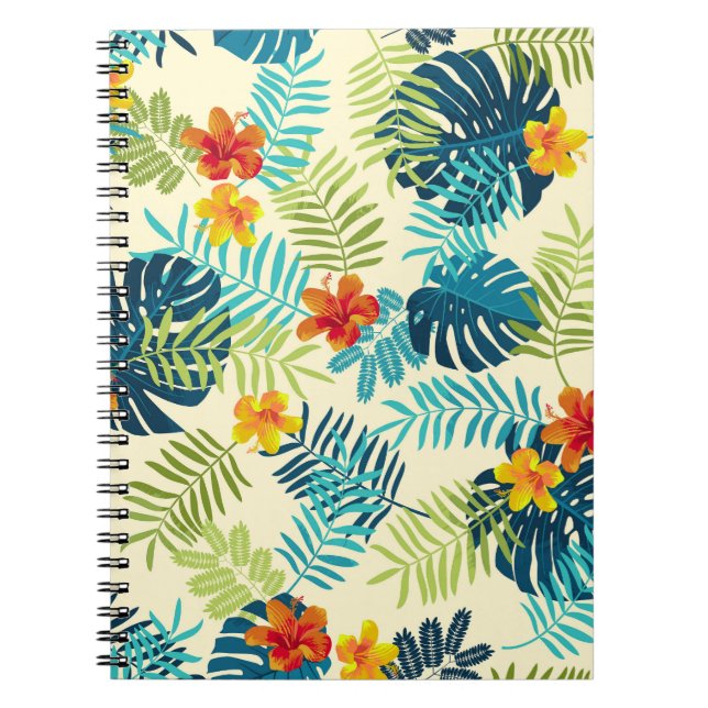 Carnet Monstère tropicale Hibiscus Motif d'été (Devant)