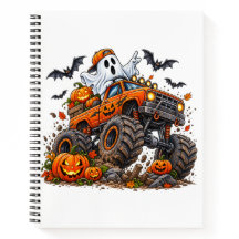 Monstre de camion d'Halloween Citrouille Conducteu