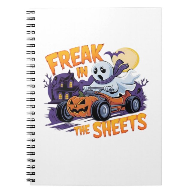 CARNET MONSTRE D'HALLOWEEN DANS LE DRAP (Devant)