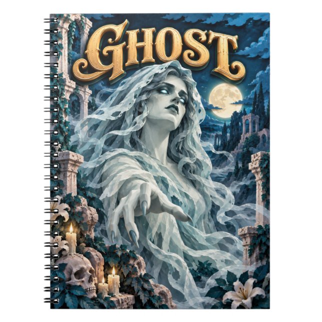 Carnet Monstre fantôme de découpe de papier (Devant)