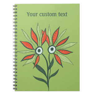 Carnet Monstre Fleur Personnage de Dessin Animé Mignon Ve
