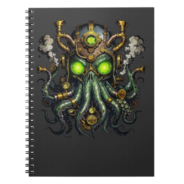 Carnet monstre Steampunk Cthulhu (Devant)