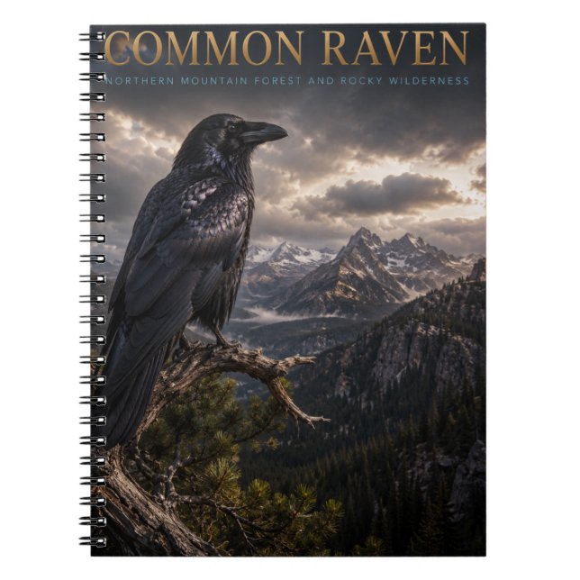 Carnet Montagne de Common Raven Wilderness ANIMAUX (Devant)