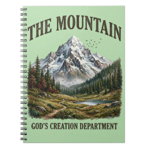 Carnet Montagne de la création de Dieu chrétien