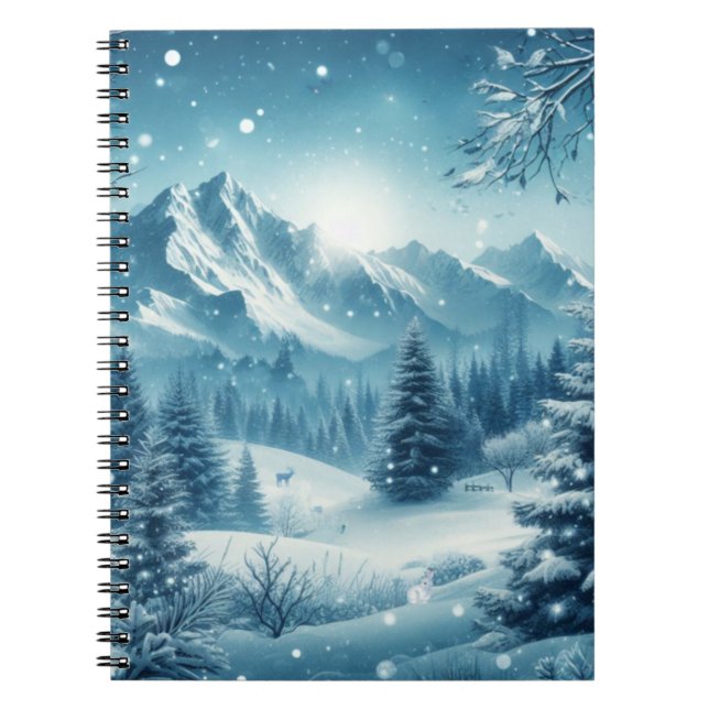 Carnet Montagne d'hiver de neige (Devant)
