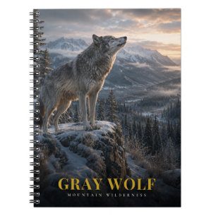 Carnet Montagne Grise Loup Sauvage Faune