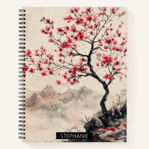 Carnet Montagne Sérénité Sakura Cramoisi (1)