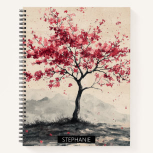 Carnet Montagne Sérénité Sakura Cramoisi (2)